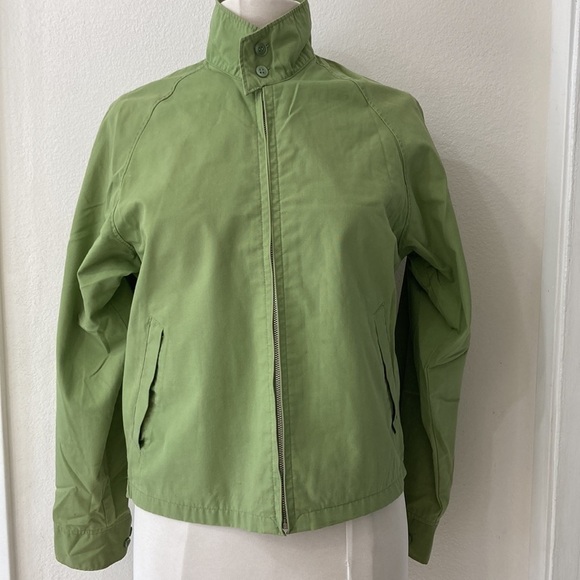 Vintage Cortina windbreaker jacket medium green 60s 70s Rockabilly - Picture 2 of 12